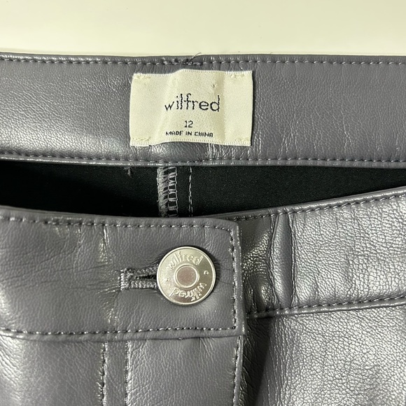 Wilfred Melina Faux Leather Pant - size 12 - peppercorn grey  - EUC - Picture 9 of 11